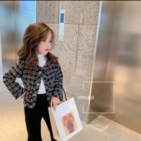 Áo khoác dạ lửng bé gái sành điệu