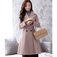 Áo khoác dạ măng tô dáng xoè nhẹ cao cấp