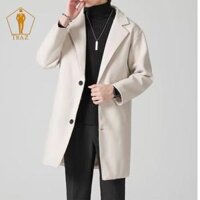 Áo khoác dạ măng tô nam hàn quốc dáng ngắn TRAZ đen xám be mangto trench coat mantle manto big size XXL 3XL 4XL 5XL - BE,M40-56kg