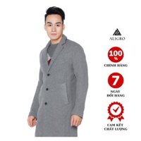 Áo khoác dạ măng tô NAM  màu xám ALGMT.1 - M