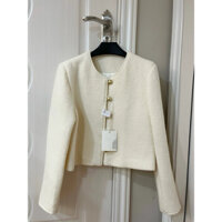 Áo khoác dạ màu trắng hàng QC mẫu mới nhất