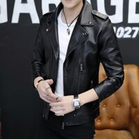 Áo Khoác Da Nam - Áo Khoác Jacket Da - Chất Liệu Da Nhập Khẩu Cao Cấp,Lót Lông Dày Dặn Elymen