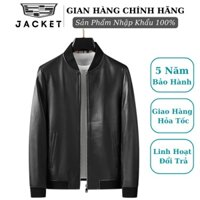 Áo khoác da nam JACKET ,áo khoác da nam cao cấp,chất liệu da bò tấm,thiết kế kiểu dáng boomber dễ phối đồ,bảo hành 5year