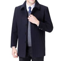 Áo khoác dạ nam len lông cừu LAOYECHE - Xanh L