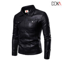 Áo khoác da nam lót lông siêu ấm cao cấp DK31 - ĐEN - 2XL