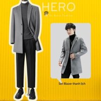 Áo khoác dạ nam măng tô phong cách lịch lãm AKD13 thời trang nam Hàn Quốc Mrhero