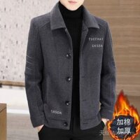 Áo khoác dạ nam mẫu mới Áo Khoác Dạ Thu Đông mẫu ngắn Áo Jacket nam dày dặn Áo trench coat thường ngày cao cấp RX1L