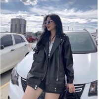 🦋Áo Khoác Da Nam Nữ🦋 Áo Da Dáng Dài Unisex Chất Liệu Da PU Cao Cấp Phong Cách Hàn Quốc🦋