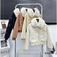 Áo Khoác Dạ Nữ Form Lửng Kiểu Dáng Trẻ Trung.Ut