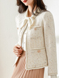 Áo khoác dạ nữ form ngắn