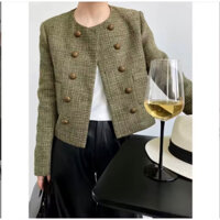 Áo khoác dạ nữ tweed(pass)