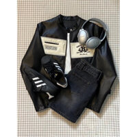 áo khoác da phong cách moto thời trang Mỹ