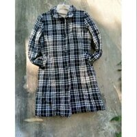 Áo khoác dạ sọc caro