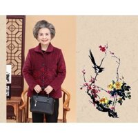 Áo khoác dạ trung niên cao tuổi dày ấm cho bà và mẹ mùa đông ấm áp