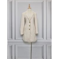 Áo khoác dạ tweed FSTYLE hàng hiệu chính hãng thời trang nữ AK184 màu be freesize thanh lý ký gửi