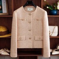 áo khoác dạ tweed nữ dáng ngắn bigsize croptop dáng dài lông hàn quốc dài big size tay dài sang chảnh Áo Khoác Nữ Mẫu Mới Xuân Thu cao cấp khí chất quý bà mẫu ngắn ôm dáng thường ngày vải nỉ