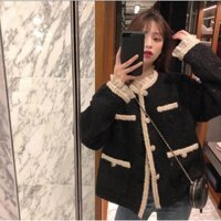 Áo khoác dạ tweet tay bèo kiểu dáng tiểu thư