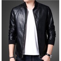 ÁO KHOÁC DA XỊN TRƠN KHÓA KÉO ĐỒNG NAM NỮ CAO CẤP VALENTINA