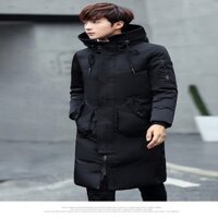 Áo khoác đại hàn kaki lót lông dáng dài Korea