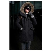 Áo khoác đại hàn kaki lót lông dáng dài Korea