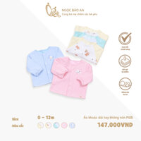 Áo Khoác Dài Tay Sơ Sinh M&B Trơn, Hoạ Tiết Cotton Mềm Mịn Thoáng Mát Cho Bé Trai Bé Gái, Áo Khoác Trẻ Em Chống Nắng