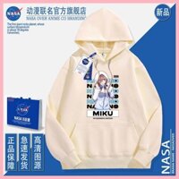 Áo khoác dài tay The Quintuplets Nakano Ichika Nino Miku Yotsuba Itsuki NASA Anime chính thức Nhật Bản hai chiều Nakano Miku Áo nỉ có mũ trùm đầu cô dâu năm bằng nhau dài tay mùa thu