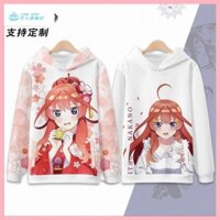 Áo khoác dài tay Tinh hoa Quintuplets Nakano Ichika Nino Miku Yotsuba Itsuki Năm phần tư hoa cưới Nakano May Hàng hóa Áo khoác quần áo Anime hai chiều Quần áo đầy đủ màu sắc Quần áo đau phù hợp