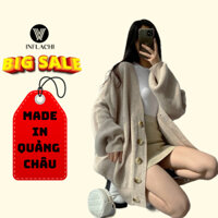 Áo khoác dáng rộng INFLACHI ullzang nữ sinh học sinh Hàn Quốc DÁNG cardigan len QCCC mùa đông M351 D2-40