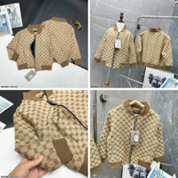 Áo Khoác Dành Cho Bé Trai Áo Khoác Vải Bỏ Hoạ Tiết Monogram BB - Malikids