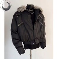 Áo khoác dày cổ áo lông thú nam Groove New American Retro Áo cao cấp phù hợp cho mùa đông