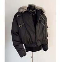 Áo khoác dày cổ áo lông thú nam Groove New American Retro Áo cao cấp phù hợp cho mùa đông