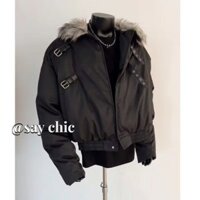 Áo khoác dày cổ áo lông thú nam Groove New American Retro Áo cao cấp phù hợp cho mùa đông