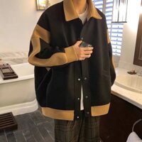 Áo khoác dày dặn form nam rộng trẻ trung cho thời trang áo khoác nam nỉ simple fashion áo khoác nam kaki Hàn Quốc áo khoác nam đẹp