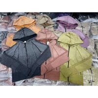 Áo khoác dệt loang đốm croptop nữ