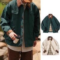 Áo khoác Detroit Áo khoác nam nữ mùa xuân mới màu xanh lá cây mơ M-2XL