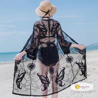 ÁO KHOÁC ĐI BIỂN SÀNH ĐIỆU HỌA TIẾT BƯỚM