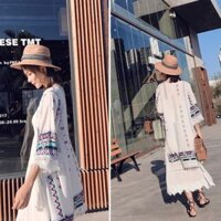 Áo khoác đi biển thổ cẩm (có ảnh thật)