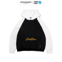 Áo Khoác DirtyCoins Club Raglan Hoodie - BlackWhite - BlackWhite - L
