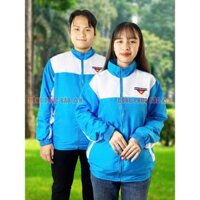 Áo khoác đoàn màu xanh dương nam nữ công đoàn việt nam - áo khoác gió đồng phục thanh niên cổ bẻ form đẹp