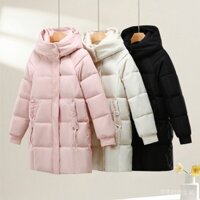 Áo khoác độn cotton cho nữ áo khoác đệm cotton dài trung bình mới 2024 Áo khoác cotton dáng rộng phong cách Hàn Quốc Áo khoác giữ nhiệt dày mùa đông 8l34