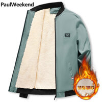 Áo khoác độn lông cừu nam cao cấp Thời trang thông thường hợp thời trang mùa thu đông