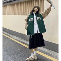 Áo khoác dù 2 lớp dài rộng y hình thời trang y hình LET HES siêu đẹp dành cho các bạn trẻ LANA FASHION - XANH,S