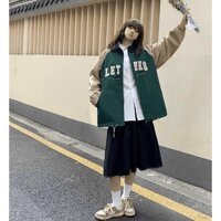 Áo khoác dù 2 lớp dài rộng y hình thời trang y hình LET HES siêu đẹp dành cho các bạn trẻ LANA FASHION - XANH,XL