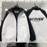 Áo Khoác Dù 2 lớp Form Rộng ACOVER - SWEEDER màu TRẮNG Nam Nữ Unisex Áo Jacket dây kéo Ulzzang - TRẮNG-ACOVER - M