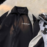 áo Khoác Dù 2 Lớp Nam Nữ Cổ Trụ Có Dây Kéo Phao In Lettheheart – Htm Fashion