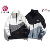 Áo Khoác Dù AT7 Unisex Nam Nữ Chất Dù 2 Lớp Mát KD22, Áo Khoác Bomber Cổ Đứng Phối Màu Form Rộng Thêu Logo Flo'ra