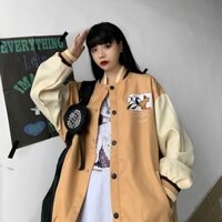 Áo khoác dù bomber KD015, áo khoác nút bấm hoạt tiết cún freesize