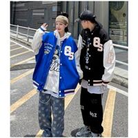 Áo khoác dù BOMBER Nam Nữ Unisex In 8S CAO CẤP  DÙ 2 LỚP  Mới - ĐEN - L