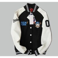 Áo khoác dù bomber nút bấm, áo khoác dù thêu logo cực chất TH05