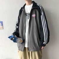 Áo khoác dù bomber PENTAQ nam nữ, Áo khoác gió 3 sọc form rộng SENAVA - Đen - L